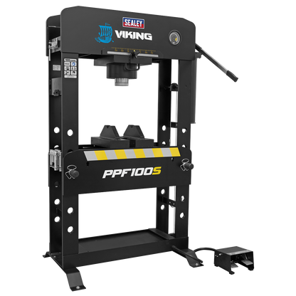 Viking Floor Type Air/Hydraulic Press with Sliding Ram & Foot Pedal 100 Tonne