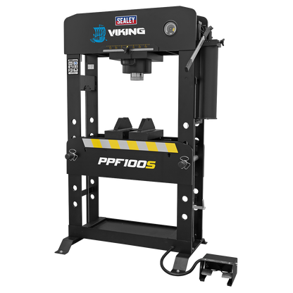 Viking Floor Type Air/Hydraulic Press with Sliding Ram & Foot Pedal 100 Tonne