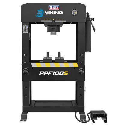 Viking Floor Type Air/Hydraulic Press with Sliding Ram & Foot Pedal 100 Tonne