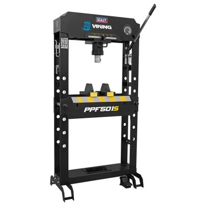 Viking Floor Type Air/Hydraulic Press with Sliding Ram and Foot Pedal 50 Tonne