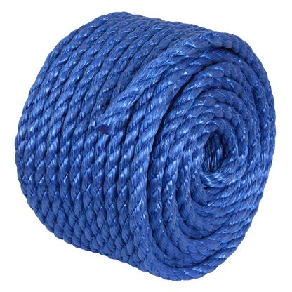 Polypropylene Split Film Twisted Rope, Blue