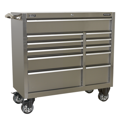 Premier™ Heavy-Duty Extra-Wide Rollcab 11 Drawer 1055mm - Stainless Steel