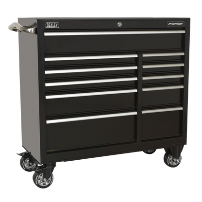 Premier™ Heavy-Duty Extra-Wide Rollcab 11 Drawer 1055mm - Black