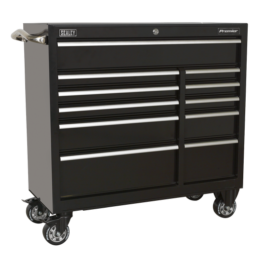 Premier™ Heavy-Duty Extra-Wide Rollcab 11 Drawer 1055mm - Black