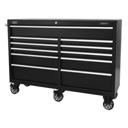 Premier™ Heavy-Duty Extra-Wide Rollcab 11 Drawer 1430mm - Black