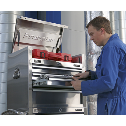 Premier™ Heavy-Duty Topchest 4 Drawer 675mm - Stainless Steel