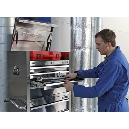 Premier™ Heavy-Duty Topchest 4 Drawer 675mm - Stainless Steel