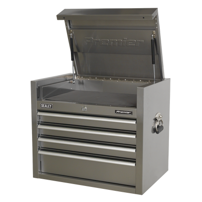 Premier™ Heavy-Duty Topchest 4 Drawer 675mm - Stainless Steel