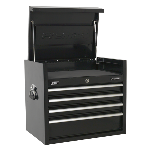 Premier™ Heavy-Duty Topchest 4 Drawer 660mm - Black