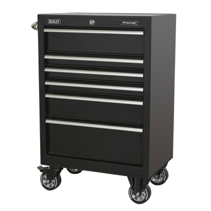 Premier™ Heavy-Duty Rollcab 6 Drawer 675mm - Black