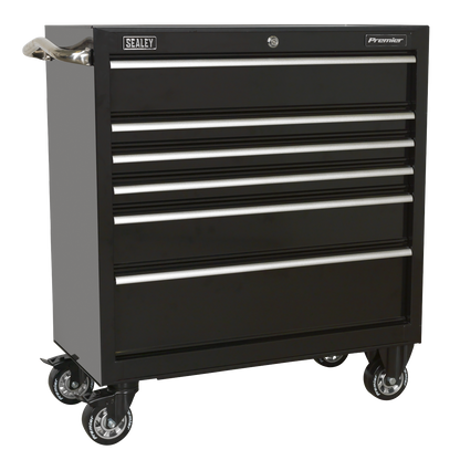 Premier™ Heavy-Duty Rollcab 930mm 6 Drawer - Black