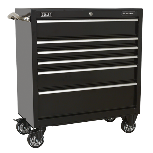 Premier™ Heavy-Duty Rollcab 930mm 6 Drawer - Black