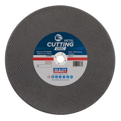 300 x 3.2mm Flat Metal Cutting Disc 20mm Bore
