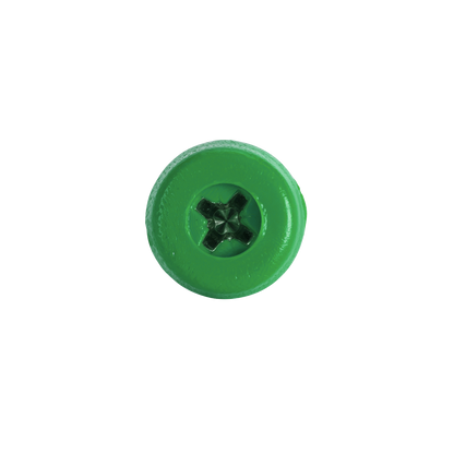 Numberplate Screws 4.8 x 18mm, Green - Pack of 50