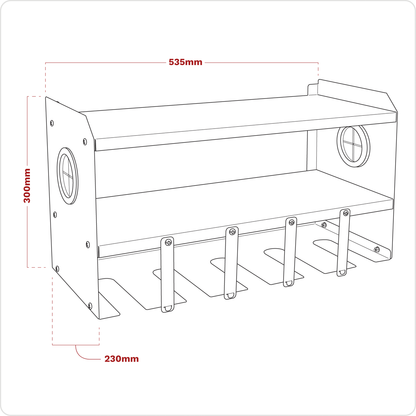 Power Tool Storage Rack - 5 Bay