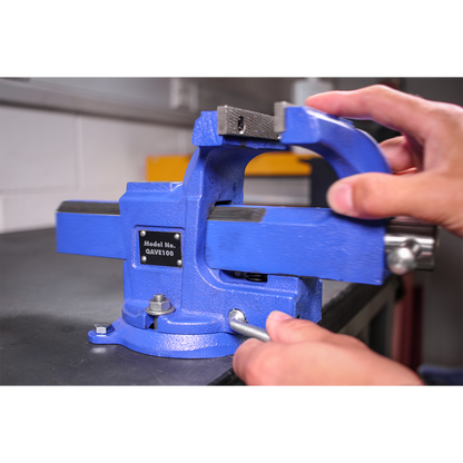 Quick Action Cast Iron Vice with Swivel Base
