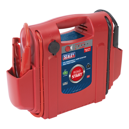 RoadStart® 12V Emergency Jump Starter 1000 Peak Amps