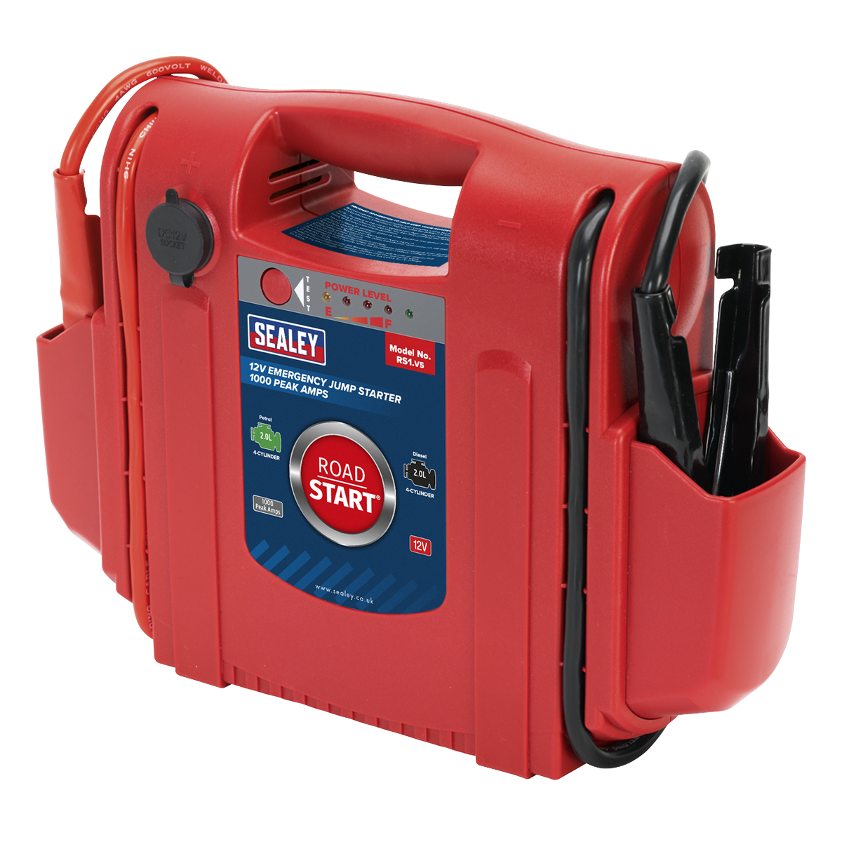 RoadStart® 12V Emergency Jump Starter 1000 Peak Amps