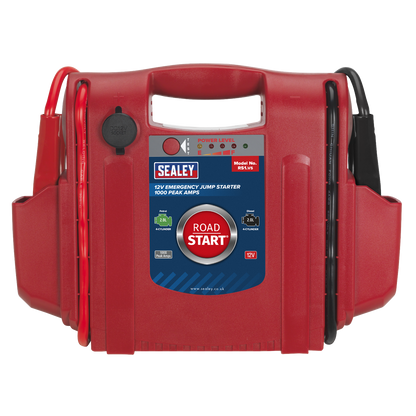 RoadStart® 12V Emergency Jump Starter 1000 Peak Amps