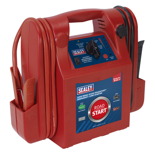 RoadStart® 12/24V Emergency Jump Starter 3200/1600 Peak Amps