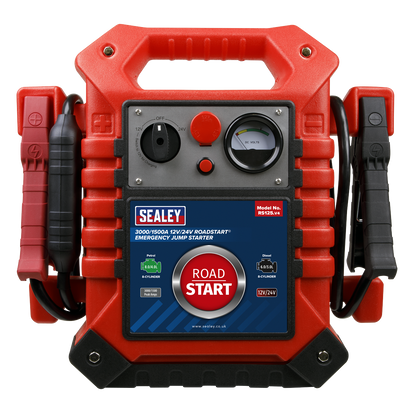 RoadStart® 12/24V Emergency Jump Starter 3000/1500 Peak Amps