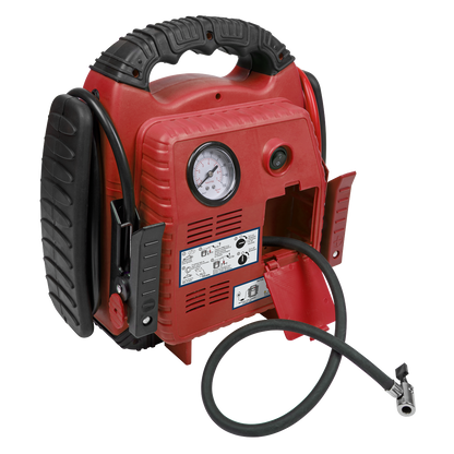 RoadStart® 12V Emergency Jump Starter with Air Compressor 900 Peak Amps