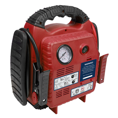 RoadStart® 12V Emergency Jump Starter with Air Compressor 900 Peak Amps