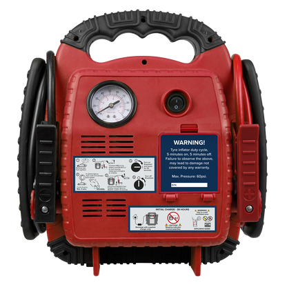 RoadStart® 12V Emergency Jump Starter with Air Compressor 900 Peak Amps