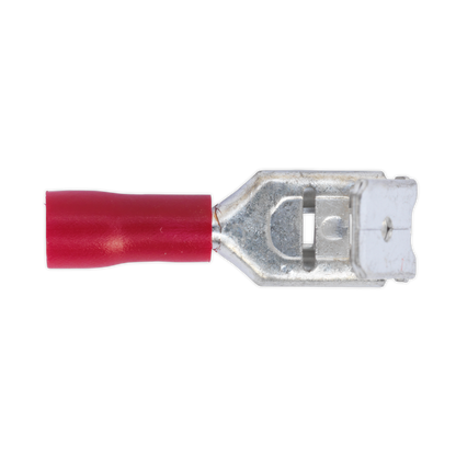 Piggy-Back Terminal 6.3mm, Red - Pack of 100