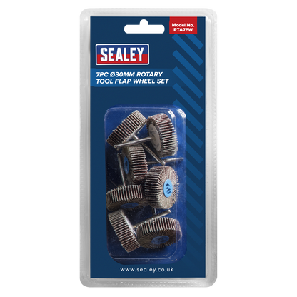 Rotary Tool Abrasive Flap Wheel Set 30mm 7pc