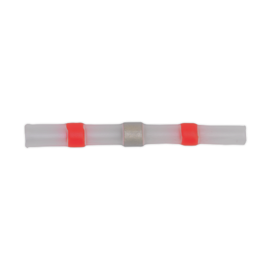 Heat Shrink Butt Connector Solder Terminal 22-18 AWG, Red - Pack of 25