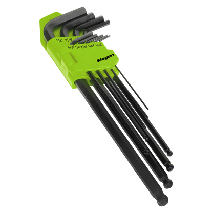 Siegen Imperial Extra-Long Ball-End Hex Key Set 9pc