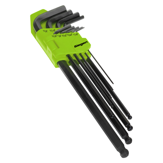 Siegen Imperial Extra-Long Ball-End Hex Key Set 9pc