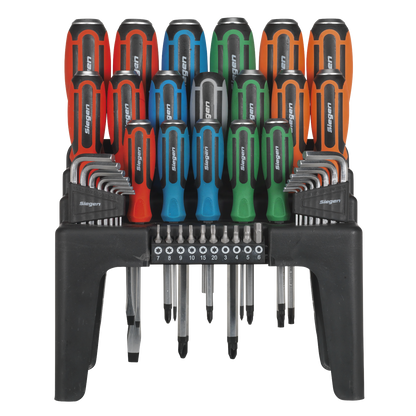 Siegen Hammer-Thru Screwdriver, Hex Key & Bit Set 44pc