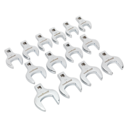 Siegen Crow's Foot Open End Spanner Set 1/2"Sq Drive 14pc
