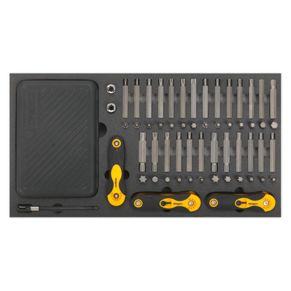 Siegen Specialised Bit Set & Folding Hex Keys with Tool Tray 192pc