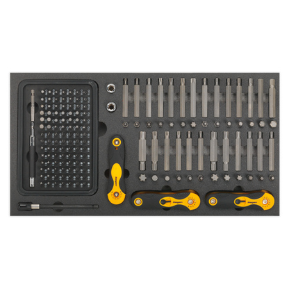 Siegen Specialised Bit Set & Folding Hex Keys with Tool Tray 192pc