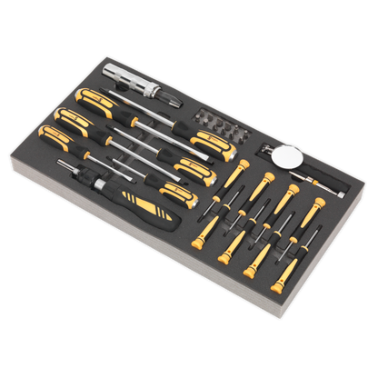 Siegen Screwdriver Set Tool with Tray 36pc