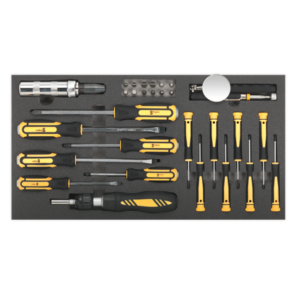 Siegen Screwdriver Set Tool with Tray 36pc