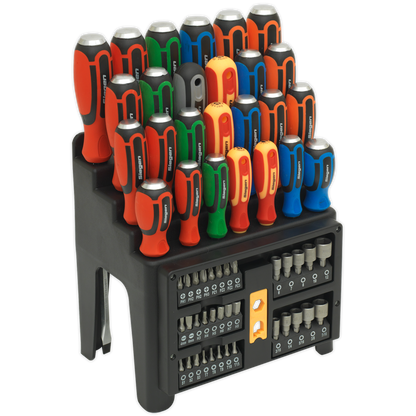 Siegen Hammer-Thru Screwdriver, Bit & Nut Driver Set 61pc