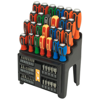 Siegen Hammer-Thru Screwdriver, Bit & Nut Driver Set 61pc