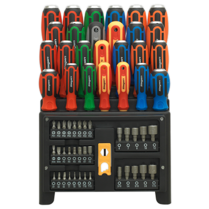Siegen Hammer-Thru Screwdriver, Bit & Nut Driver Set 61pc