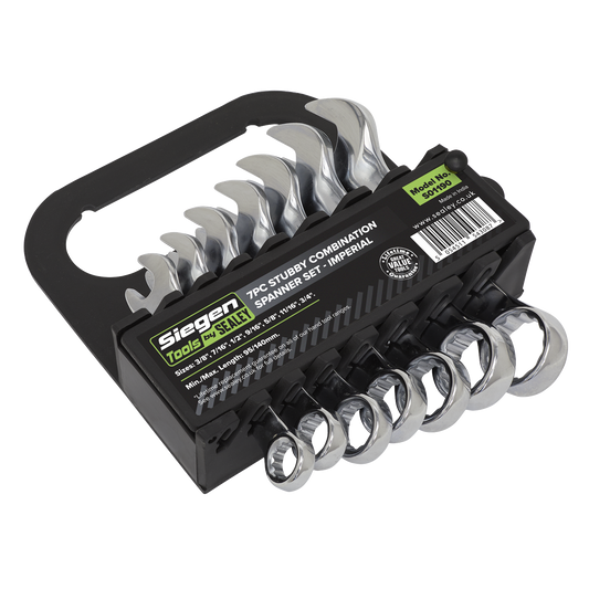 Siegen Imperial Stubby Combination Spanner Set 7pc