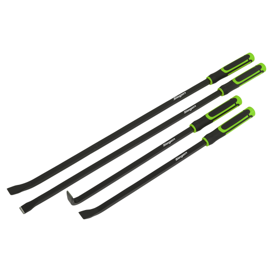 Heavy-Duty Pry Bar Set with Hammer Cap 4pc