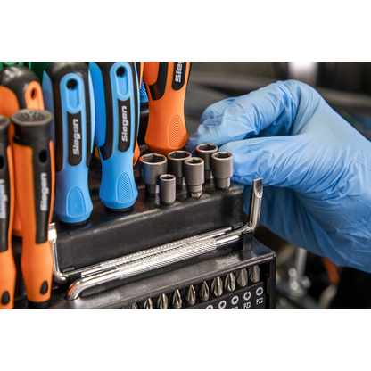 Siegen Screwdriver, Bit & Nut Driver Set 100pc