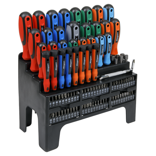 Siegen Screwdriver, Bit & Nut Driver Set 100pc
