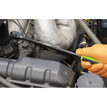 Siegen Extra-Long Ratchet Wrench with Flip Reverse 1/4"Sq Drive