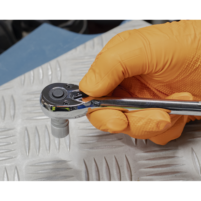 Siegen Extra-Long Ratchet Wrench with Flip Reverse 1/4"Sq Drive