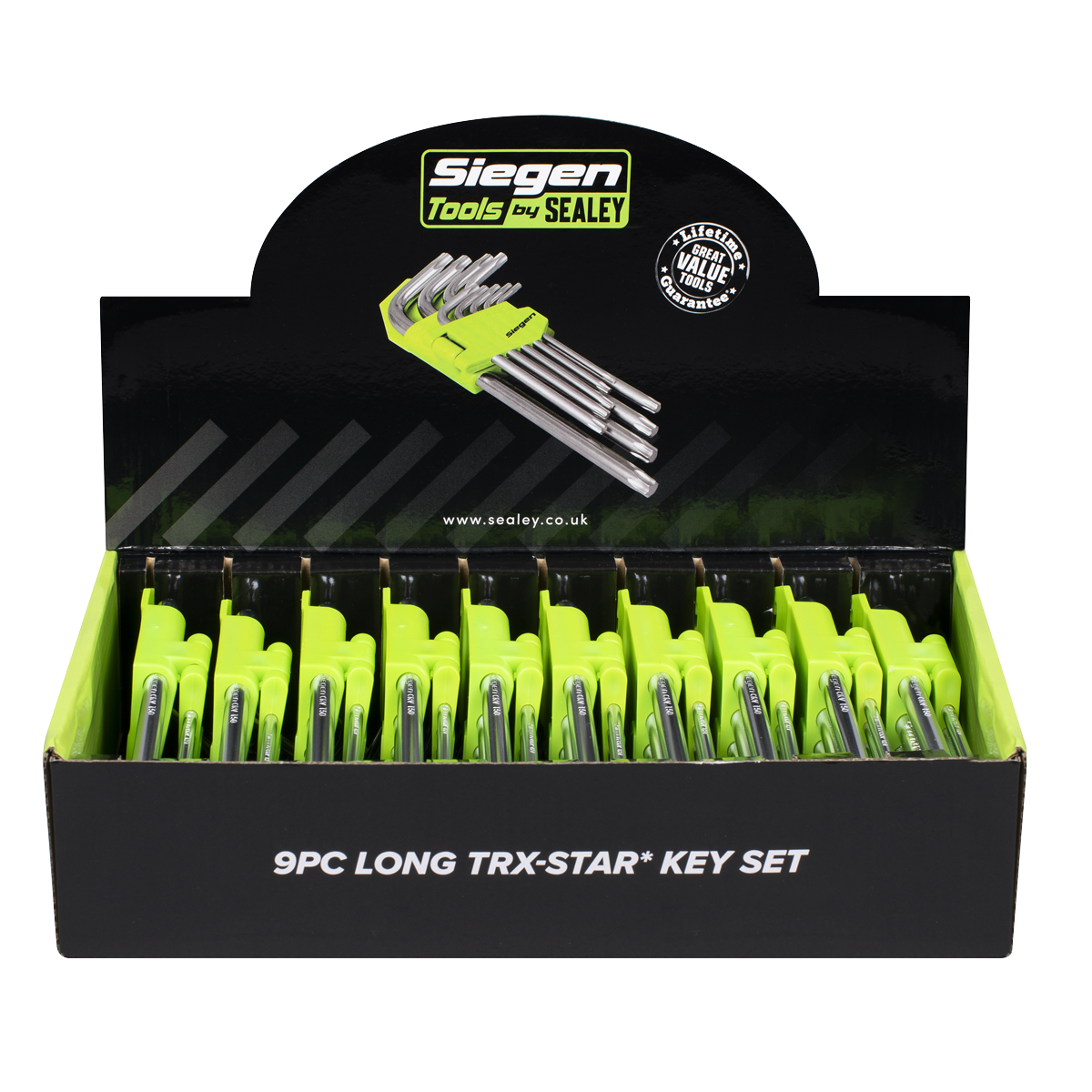 Siegen Long TRX-Star* Key Set 9pc - Display Box of 10