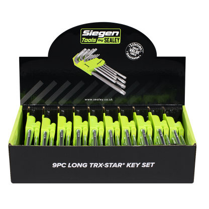 Siegen Long TRX-Star* Key Set 9pc - Display Box of 10